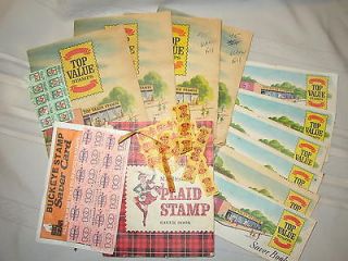 vintage top value plaid and s h green trading stamps