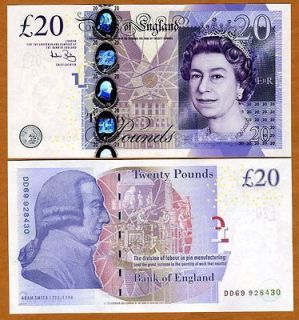 Great Britain 20 pounds, 2006 (2007), P 392 (392a) QEII, UNC