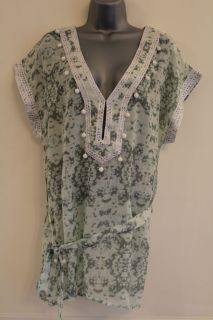 Anya Hindmarch Dekka Cotton & Silk Beach Kaftan/Dress   NEW & 100% 