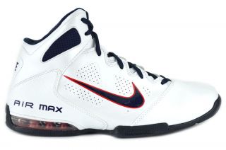 NIKE AIR MAX FULL COURT 2 WHITE/NAVY BLUE/RED MENS SNEAKERS SHOES 