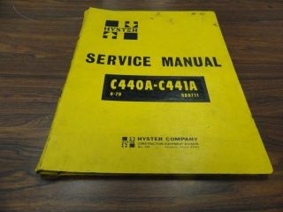 hyster c440a c441a compactor service manual time left $ 67