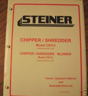 steiner tractor chipper shredd er operator s manual time left