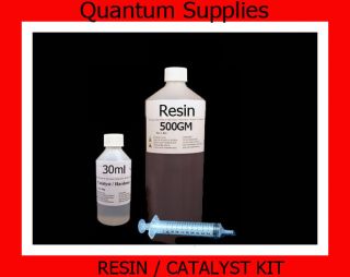 General Purpose Resin, Hardener & Syringe 500gm kit  FOR FIBREGLASS 