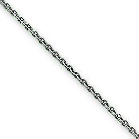 14k Gold or White Gold Solid Cable Chain, Necklace, Bracelet, Anklet w 
