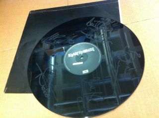 IRON MAIDEN infinite dreams 12 ETCHED w/band members signatures 