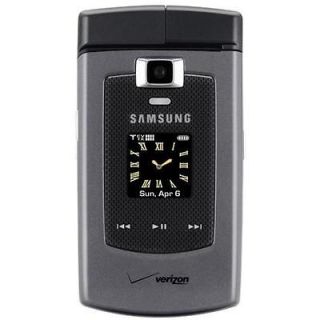 Verizon Samsung SCH U740 Alias Grey Dual Flip 3G Phone No Contract 