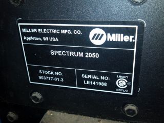 miller spectrum 2050 plasma cutter used complete 