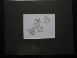 swarovski disney bambi lithograph matted  17 99