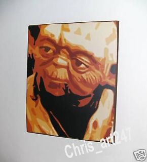 Pop art wall picture of Yoda from Star Wars   new