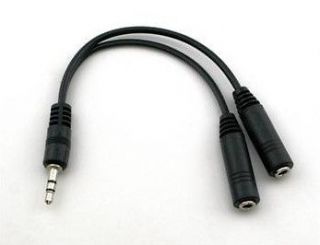 New 3.5mm Stereo Headphone Audio Adapter Jack Splitter Y Cable Black 