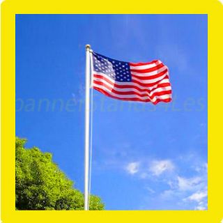25ft Sectional Aluminum flagpole US American USA Flag Pole Gold Ball 