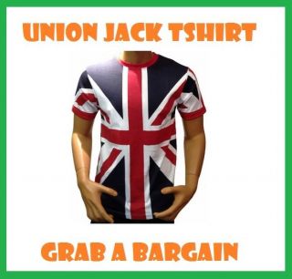 Union Jack Flag T Shirts London 2012 Mens Clothing Top Tour Collection