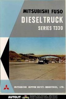 1960 Mitsubishi Fuso T330 Diesel Dump Mixer Tank Truck Brochure Japan