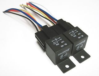 2pk 12V 40A SPDT BOSCH STYLE RELAYS & 5 WIRE SOCKETS 40 AMP AUTO RELAY