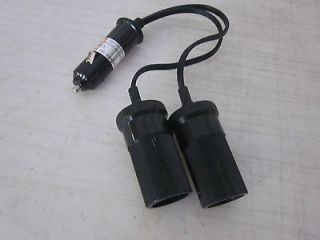 12V POWER OUTLET 2 WAY EXTENSION CORD CIGARETTE HEAVY DUTY LIGHTER 