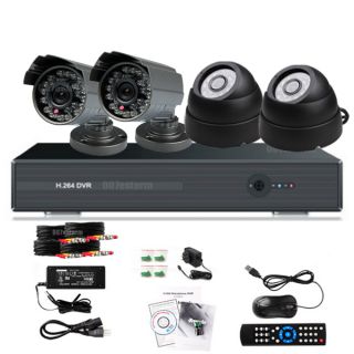 Channel CCTV DVR Kit H 264 4X Outdoor Waterproof Night Vision IR 