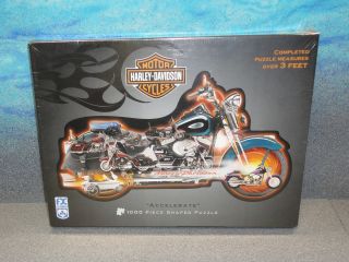 1000 Piece Harley Davidson Puzzle Accelerate Shaped Puzzle 3 ft Long 