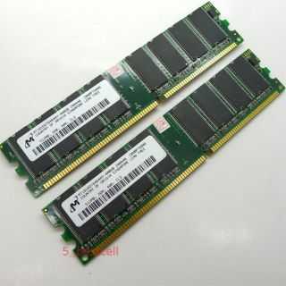 1GB (2x512MB) PC3200 DDR400 184pin cl3 Low Density NON ECC Desktop 