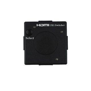Fosmon 3 Port Audio Video Ultra Mini HDMI Intelligent Auto Splitter 3 