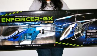Huge 4 ft Long 3 5 Channel Radio Control Helicopter Enforcer GX w Gyro 