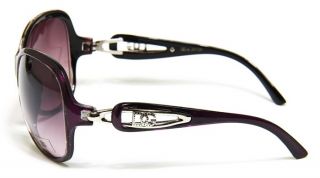   DG Designer Sunglasses Oversized Shimmery Purple Frame Silver Logo 862