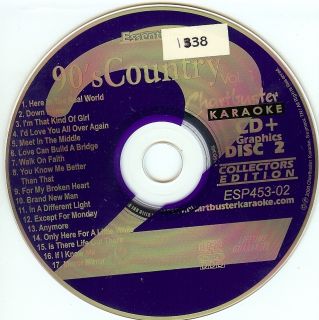 138 Karaoke CDG Chartbuster 90s Country
