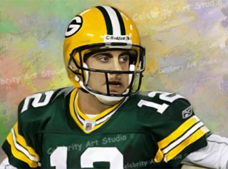 Aaron Rodgers NFL Green Bay Packers ORG Canvas Painting