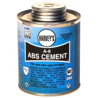   018510 24 Wm Co 1 2 Pint Black A 6 Medium Bodied ABS Cement