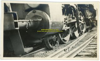 1920 Photo Wisconsin Wi Ableman Derailed Train Locomotive C NW Railway 