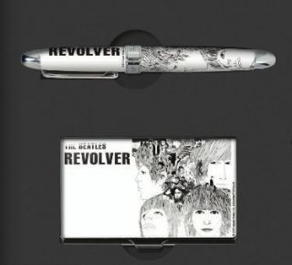 Acme The BEATLES Revolver Rollerball PEN Business Card CASE SET