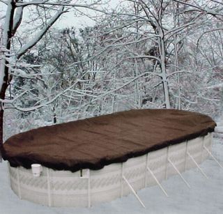 18x34 Oval Above Ground Winter Swimming Pool Solid Cover 10 yr 