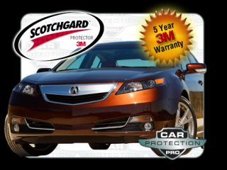 Acura TL 2013 2012 2011 2010 3M Scotchgard Paint Protection Clear Bra 
