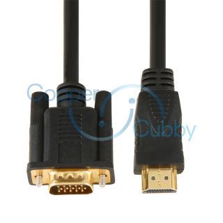 6ft 1 8m VGA to Gold Plated HDMI Conversion Cable For Notebook Laptop 