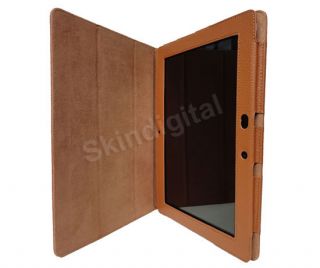 5in1 Accessory Bundle for Asus Eee Pad Transformer TF300 Brown Case 