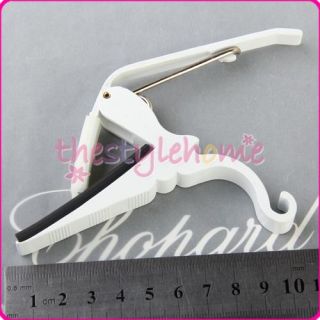 White 6 String Acoustic Electric Guitar Capo Key Clamp