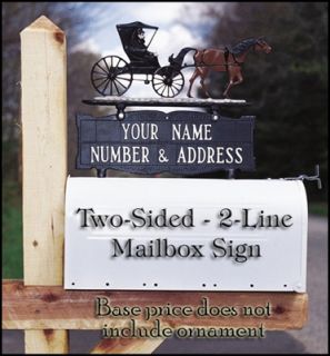 Our Personalized, Two Sided, 2 Line Mailbox Address Sign is hand 