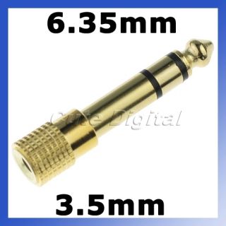 Audio Stereo Jack Adapter 6 35 1 4 M to 3 5 mm Female