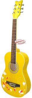 Kapok Ladys Acoustic 34 inches Guitar Yellow Tuner