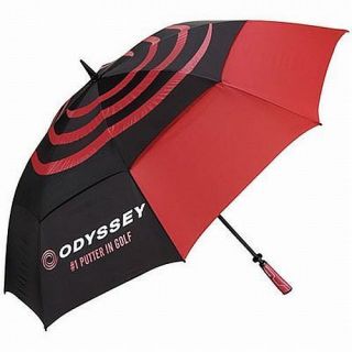 Odyssey Golf 64 Double Canopy Umbrella Red Black New