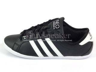 Adidas Derby Qt Black White Classic Skate Low Leather Neo Label 3 