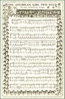 1903 Music to The American Girl Two Step by ADA Wood