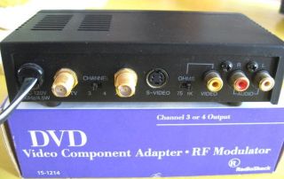 Radio Shack DVD Video Component Adapter – RF Modulator