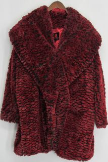 Adrienne Landau Cocoon Jacket Red and Black Sz 3X New