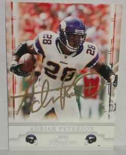Adrian Peterson Autographed 2008 Donruss Card NFL Minnesota Vikings 