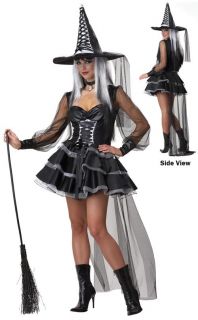 Mystic Witch Halloween Sexy Adult Costume Black White