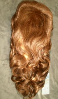 NEW   ALAN EATON CURLY FALL ADJUST CAP WIG HAIRPIECE AUBURN RED/BLONDE 