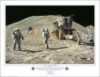 Alan Bean Ceremony on The Plain at Hadley Giclee Paper Apollo 15 6 150 