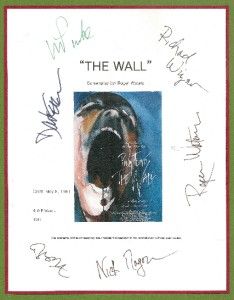 Pink Floyd The Wall Script Signed rpt Roger Waters David Gilmour 