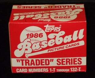 1986 Topps Traded Factory Baseball Set Bonds RC