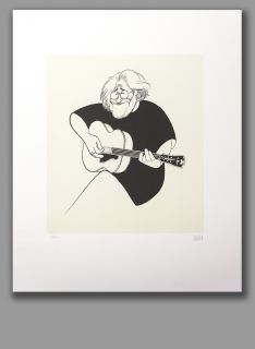 Al Hirschfeld Signed Lithograph of JERRY GARCIA #15 of 160 Grateful 